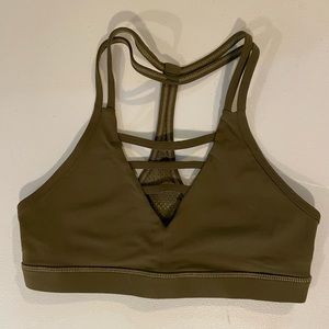 GUC ZYIA Olive Green Grid Bra Size M